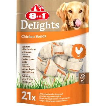 8in1 Delights Os à mâcher viande de poulet en sachet XS 21 pcs 8in1 Delights Os à mâcher viande de poulet en sachet XS 21 pcs