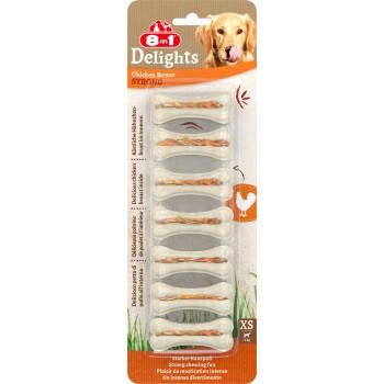 8in1 Os de mastication et entraînement de la mâchoire Delights Strong XS 7 pcs 8in1 Os de mastication et entraînement de la mâchoire Delights Strong XS 7 pcs