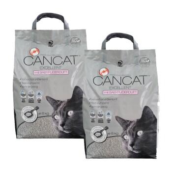 Agros Trading Litière agglomérante Agros CANCAT excellent au talc pour bébé 2x8 kg Agros Trading Litière agglomérante Agros CANCAT excellent au talc pour bébé 2x8 kg