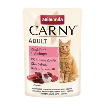 animonda Carny nourriture humide pour chat adulte Bœuf, dinde et crevettes 12x85 g animonda Carny nourriture humide pour chat adulte Bœuf, dinde et crevettes 12x85 g