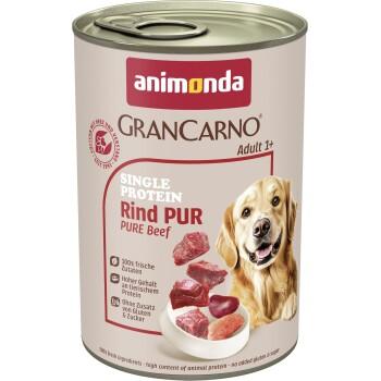animonda GranCarno Single Protein nourriture humide pour chien adulte Pur bœuf 6x400 g