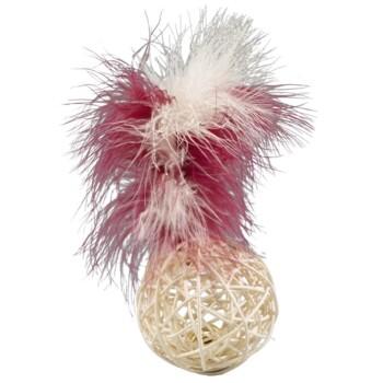 AniOne Balle en rotin avec plumes