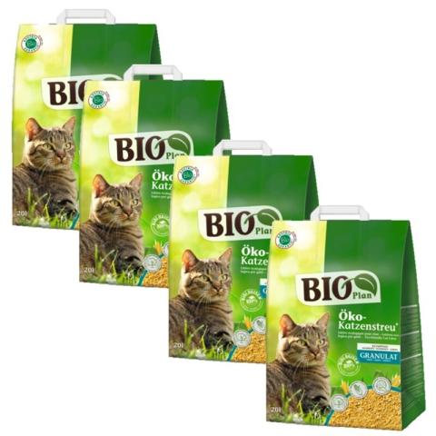 BIOPlan Litière bio pour chat 4x20 l BIOPlan Litière bio pour chat 4x20 l