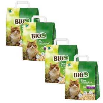 BIOPlan Litière écologique pour chat en granulés 10 l 4x10 l