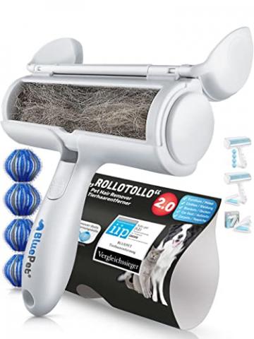 BluePet® Rouleau Magique Anti-Poils 2.0 pour Chien et Chat - Ramasse Les Poils d'animaux - Enlève Les Peluches - Anti-bouloche, réutilisable et Facile à Nettoyer BluePet® Rouleau Magique Anti-Poils 2.0 pour Chien et Chat - Ramasse Les Poils d'animaux - Enlève Les Peluches - Anti-bouloche, réutilisable et Facile à Nettoyer