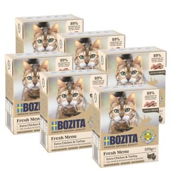 BOZITA Bouchées en sauce 6x370g Dinde et poulet BOZITA Bouchées en sauce 6x370g Dinde et poulet