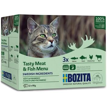 BOZITA Pouch Multibox Menu à la viande en gelée 12 x 85 g - sans céréales 12 x 85g BOZITA Pouch Multibox Menu à la viande en gelée 12 x 85 g - sans céréales 12 x 85g