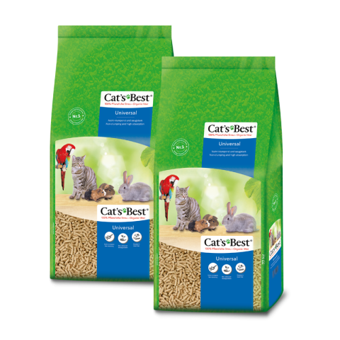 Cat's Best Litière absorbante biodégradable Universal 2x40 l Cat's Best Litière absorbante biodégradable Universal 2x40 l