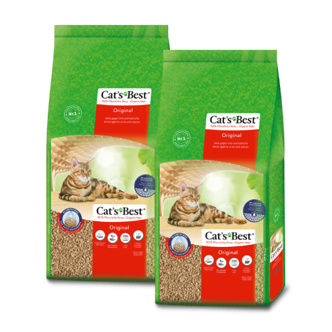 Cat's Best Litière agglomérante biodégradable Original 2x17,2 kg Cat's Best Litière agglomérante biodégradable Original 2x17,2 kg