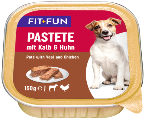 FIT+FUN Pâtée 11x150 g Veau et poulet FIT+FUN Pâtée 11x150 g Veau et poulet