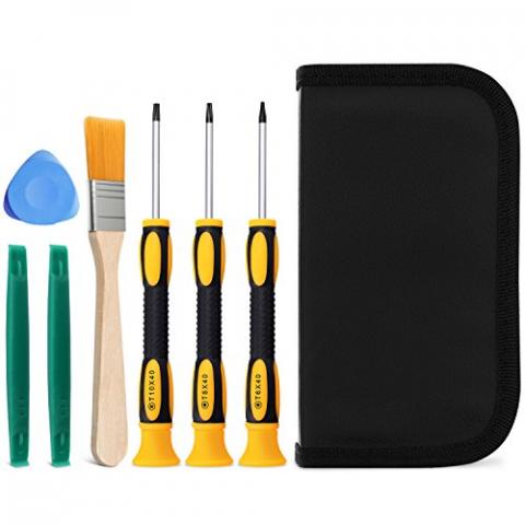 Fosmon Kit de réparation d'outils pour contrôleur de Jeu 7 pièces, Jeu de Tournevis T6 T8 T10 Compatible avec Le contrôleur et la Console Xbox 360 / One/Series S/X, Console PS3, PS4 et PS5 Fosmon Kit de réparation d'outils pour contrôleur de Jeu 7 pièces, Jeu de Tournevis T6 T8 T10 Compatible avec Le contrôleur et la Console Xbox 360 / One/Series S/X, Console PS3, PS4 et PS5