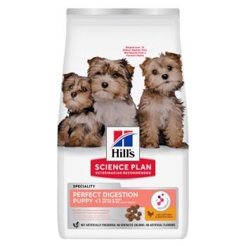 Hill's Science Plan Croquettes pour chien, Perfect Digestion, Small & Mini Puppy, au poulet et riz brun 1,5 kg