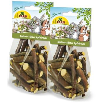 JR Farm Encas en bois de pommier 2x100 g