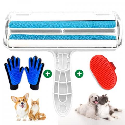 KafooStore Brosse Anti Poils Animaux 4En1, Brosse Chat Brosse Chien Autonettoyante, Brosse Poile Long et Court, Gant de Toilettage Silicone, 4 Accessoires, Nettoyant Moquette Tapis Vêtement Canapé KafooStore Brosse Anti Poils Animaux 4En1, Brosse Chat Brosse Chien Autonettoyante, Brosse Poile Long et Court, Gant de Toilettage Silicone, 4 Accessoires, Nettoyant Moquette Tapis Vêtement Canapé