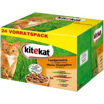 Kitekat Sachet fraîcheur 24 x 100 g Pique-nique de campagne, En sauce Kitekat Sachet fraîcheur 24 x 100 g Pique-nique de campagne, En sauce