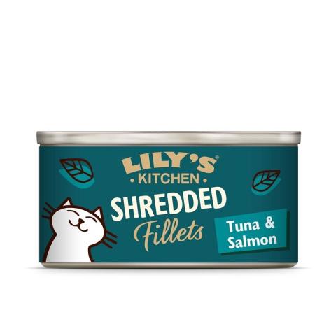 LILY'S KITCHEN Lily’s Kitchen Shredded Filets 24 x 70 g Thon et saumon LILY'S KITCHEN Lily’s Kitchen Shredded Filets 24 x 70 g Thon et saumon