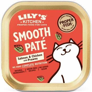 LILY'S KITCHEN Nourriture humide chat adulte Smooth Patè Saumon, poulet et crevettes 19x85 g LILY'S KITCHEN Nourriture humide chat adulte Smooth Patè Saumon, poulet et crevettes 19x85 g