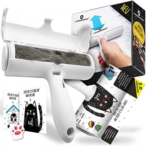 LÖWENKÖNIG® - Brosse Anti Poils Animaux Chat Chien, Brosse Ramasse Enlève Poils, Magique Réutilisable pour Poils, Rouleau à Poils d'animaux, Épilateur(vêtements/canapé/Voiture/lit/Tapis) LÖWENKÖNIG® - Brosse Anti Poils Animaux Chat Chien, Brosse Ramasse Enlève Poils, Magique Réutilisable pour Poils, Rouleau à Poils d'animaux, Épilateur(vêtements/canapé/Voiture/lit/Tapis)