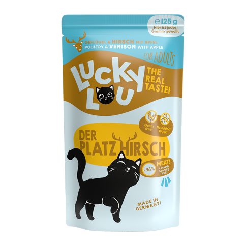 Lucky Lou Adult 16 x 125 g Volaille et cerf