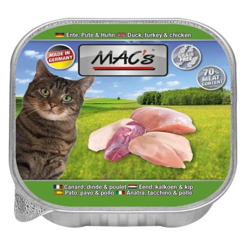 MAC's Cat 16x100g Canard, dinde et poulet MAC's Cat 16x100g Canard, dinde et poulet