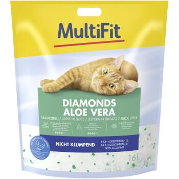 MultiFit Diamonds Litière Silice Aloe Vera 16 l MultiFit Diamonds Litière Silice Aloe Vera 16 l