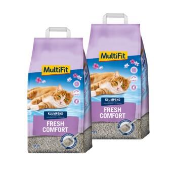 MultiFit Fresh Litière agglomérante parfumée Fresh Comfort 2x20 l