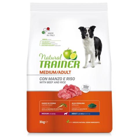 Natural Trainer Adult Medium au bœuf 3 kg