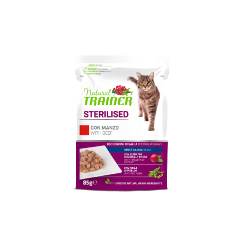 Natural Trainer Adult Sterilised 12 x 85 g Bœuf Natural Trainer Adult Sterilised 12 x 85 g Bœuf