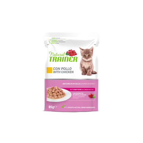 Natural Trainer Kitten & Young 12 x 85 g Poulet