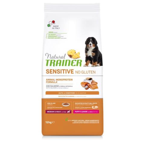 Natural Trainer Sensitive No Gluten au saumon 12 kg