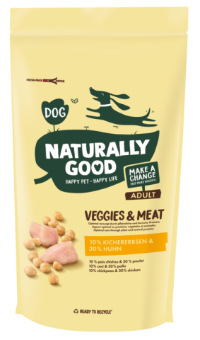 Naturally Good Veggies & Meat Kicher pois & Poulet Adult 1 kg Naturally Good Veggies & Meat Kicher pois & Poulet Adult 1 kg