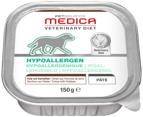 PetBalance Medica hypoallergénique dinde avec pommes de terre 11x150g PetBalance Medica hypoallergénique dinde avec pommes de terre 11x150g