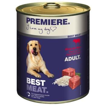 PREMIERE Best Meat nourriture humide pour chien, adulte Bœuf & Riz 6x800 g PREMIERE Best Meat nourriture humide pour chien, adulte Bœuf & Riz 6x800 g