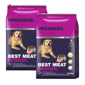 PREMIERE Croquettes Chien Best Meat Senior Volaille 2x12,5 kg PREMIERE Croquettes Chien Best Meat Senior Volaille 2x12,5 kg