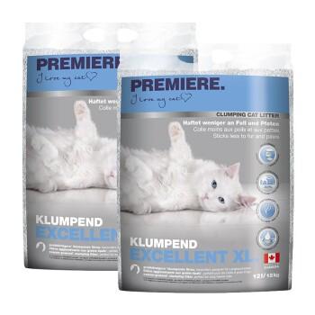 PREMIERE Litière agglomérante Excellent XL 2x12 kg