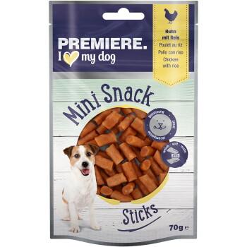 PREMIERE Mini Sticks poulet et riz 70 g PREMIERE Mini Sticks poulet et riz 70 g