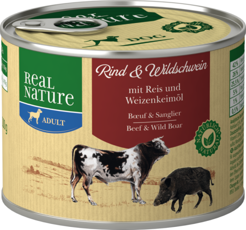 REAL NATURE Adult Bœuf et sanglier 12x200 g REAL NATURE Adult Bœuf et sanglier 12x200 g