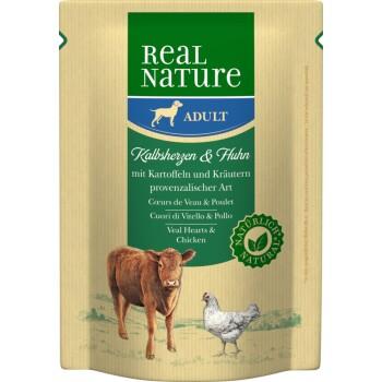 REAL NATURE Adult Sachets Cœurs de Veau & Poulet 6x300 g REAL NATURE Adult Sachets Cœurs de Veau & Poulet 6x300 g