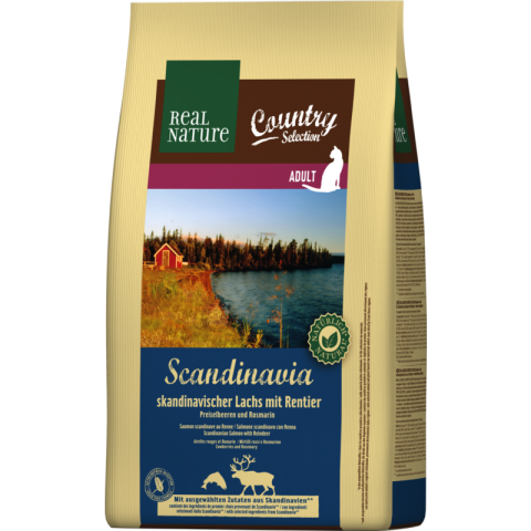 REAL NATURE Country Scandinavia au saumon scandinave et au renne, aux airelles rouges et au romarin 2,5 kg REAL NATURE Country Scandinavia au saumon scandinave et au renne, aux airelles rouges et au romarin 2,5 kg