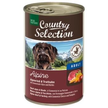 REAL NATURE Country Selection Adult 6 x 400 g Alpine avec bœuf des Alpes et dinde REAL NATURE Country Selection Adult 6 x 400 g Alpine avec bœuf des Alpes et dinde
