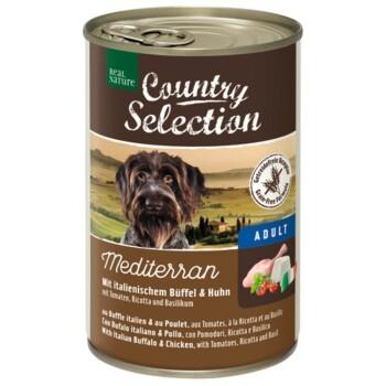 REAL NATURE Country Selection Adult 6 x 400 g Mediterran au buffle et au poulet REAL NATURE Country Selection Adult 6 x 400 g Mediterran au buffle et au poulet