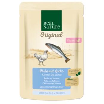 REAL NATURE Original nourriture humide pour chaton, Poulet avec saumon 12x85 g