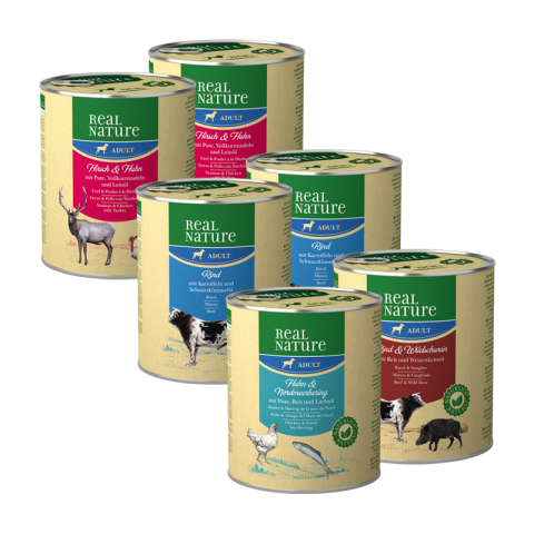 REAL NATURE Pack mixte Adulte 6x800 g Pack mix 1 REAL NATURE Pack mixte Adulte 6x800 g Pack mix 1