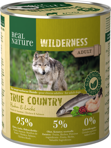 REAL NATURE WILDERNESS Adult True Country Huhn & Lachs 24x800 g REAL NATURE WILDERNESS Adult True Country Huhn & Lachs 24x800 g