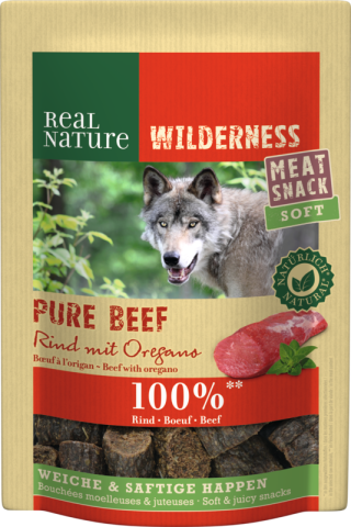 REAL NATURE WILDERNESS Meat Snack Soft 150 g Bœuf à l'Origan REAL NATURE WILDERNESS Meat Snack Soft 150 g Bœuf à l'Origan