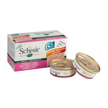 Schesir Multipack 24 x 50 g Filet de poulet avec jambon, en gelée