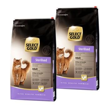 SELECT GOLD Croquettes chat adulte stérilisé 2x10 kg SELECT GOLD Croquettes chat adulte stérilisé 2x10 kg