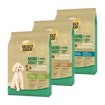 SELECT GOLD Pack de dégustation Sensitive Adult Mini 3x1kg Pack d’essai 1, Mix-Pack SELECT GOLD Pack de dégustation Sensitive Adult Mini 3x1kg Pack d’essai 1, Mix-Pack