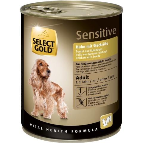 SELECT GOLD Sensitive Adult Poulet avec rutabaga 6x800 g