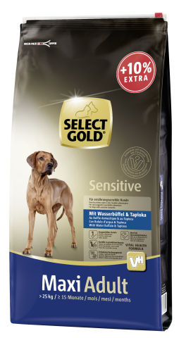SELECT GOLD Sensitive Adulte Maxi Buffle domestique et tapioca 13,2 kg SELECT GOLD Sensitive Adulte Maxi Buffle domestique et tapioca 13,2 kg